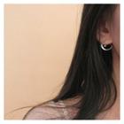 Moon Ear Stud 1 Pair - 800silver Silver - One Size