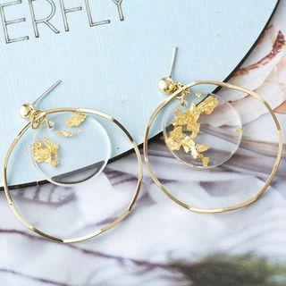 Hoop Drop Earring 1 Pair - Stud Earring - As Shown In Figure - One Size