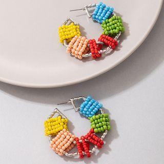 Hook Earring 20345 - 1 Pair - Silver - One Size