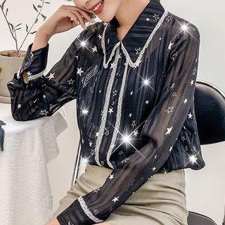 Glitter Chiffon Shirt