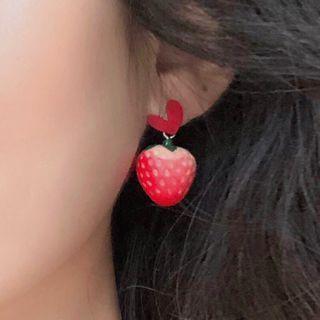 Strawberry Dangle Earring 1 Pair - 0600a - Strawberry Dangle Earring - One Size