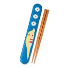Hakoya 18.0 Slide Chopsticks Box Set Cockatiel Blue