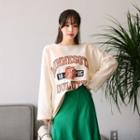 Frayed Printed Loose-fit T-shirt