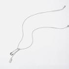 925 Sterling Silver Safety Pin Pendant Necklace