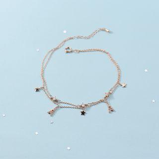 Rhinestone Eiffel Tower Anklet Anklet - Tower - Star - One Size
