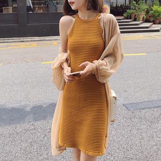 Halter Mini Knit Dress
