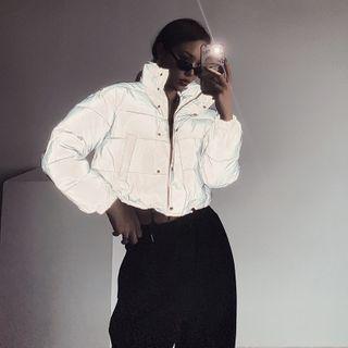 Reflective Stand-collar Down Coat