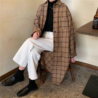 Plaid Pocket Woolen Jacket