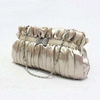 Rhinestone Bow Evening Clutch