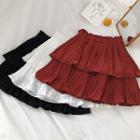 Plain Chiffon High-waist Pleated Skirt