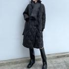 Quilted Long Jacket Black - One Size