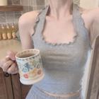 Frilled Halter Tank Top