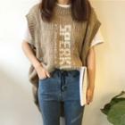 Lettering Knit Vest As Shown In Figure - One Size