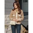 Patch-pocket Tweed Cardigan