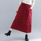 Jacquard Midi A-line Skirt