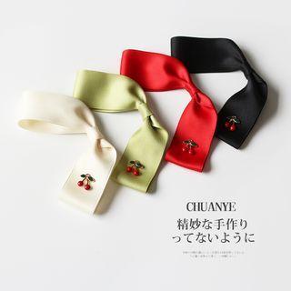 Cherry Ribbon Hair Clip