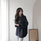 V-neck Stitch-trim Cardigan