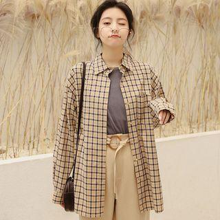 Plaid Shirt Check - Almond - One Size