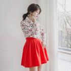 Modern Hanbok Mini Skirt In Red Red - One Size