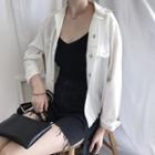 Frayed Snap-button Jacket
