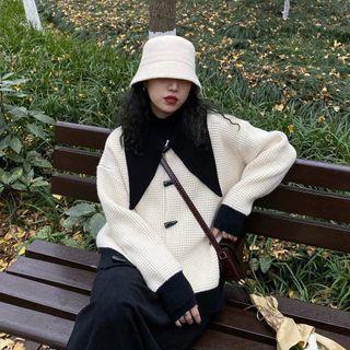 Color Block Toggle Cardigan