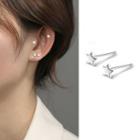 Star Silver Earring 1 Pair - Silver - One Size