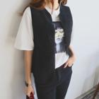 Sherpa-fleece Short Vest