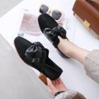 Block-heel Bow Shoes