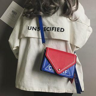 Lettering Envelope Crossbody Bag