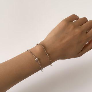 Set Of 2: Silver Bracelet