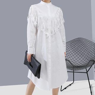 Tasseled Midi Shirtdress