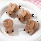 Fleece Rabbit Hair Clip / Set