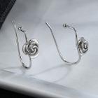 Rose Alloy Cuff Earring 1 Pc - Silver - One Size