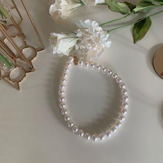 Faux Pearl Necklace Faux Pearl - White - One Size