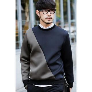 Color-block Neoprene Sweatshirt