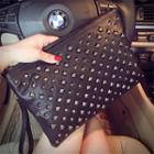 Couple Matching Studded Clutch Black - One Size