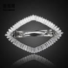 Rhinestone Rhombus Hair Clip Platinum - One Size