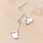 925 Sterling Silver Ginkgo Dangle Earring As Shown In Figure - One Size