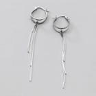 Wavy Crop Earring 1 Pair - Wavy Crop Earring - Silver - One Size