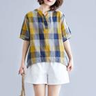 Asymmetrical Short-sleeve Shirt