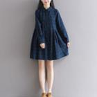 Check Long-sleeve Shirt Dress