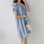 V-neck Stripe Dress