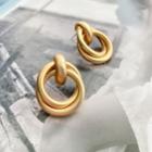 Hoop Alloy Earring 1 Pair - Gold - One Size