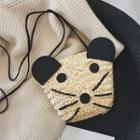 Mouse Applique Crossbody Bag Beige - One Size