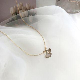 Diamond-encrusted Leaf Necklace As Shown In Figure - One Size