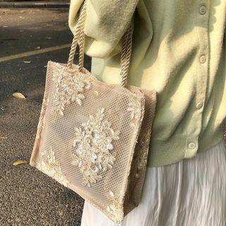 Floral Lace Tote Bag