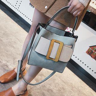 Buckle Tote With Shoulder Strap