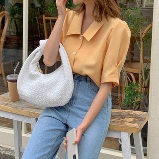 [lovb] Chelsea-collar Crepe Shirt