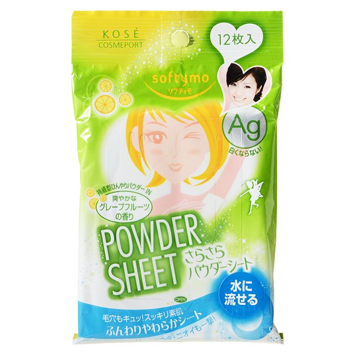 Kose - Softymo Powder Sheet Grapefruit 12 Pcs