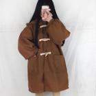 Puff-sleeve Hooded Toggle Coat
